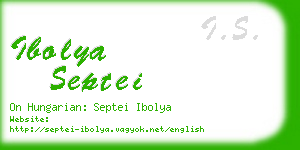 ibolya septei business card